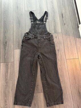 Current Mood Black Washed Denim Overalls